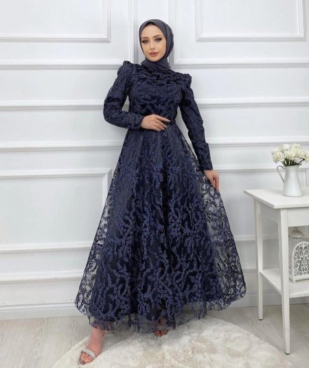 فستان محجبات لامع للمناسبات